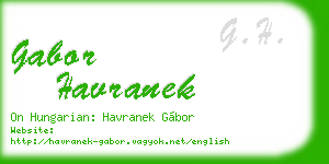 gabor havranek business card