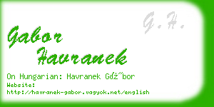 gabor havranek business card